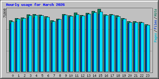 Hourly usage for March 2026